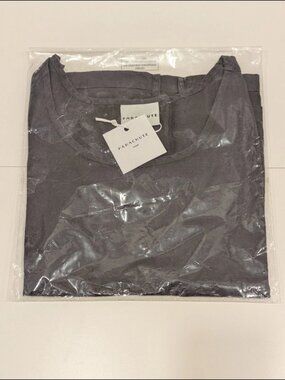 Parachute Home Linen Tank Top slight Crop in Coal